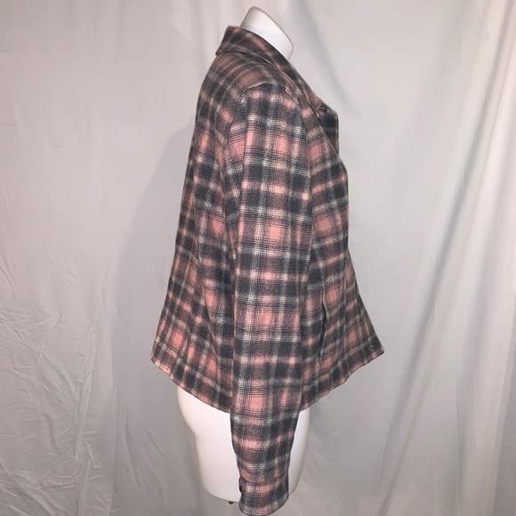 VTG Pendleton 14P Gray Pink Plaid Lined Blazer - Picture 2 of 8